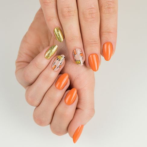 528 Gel Polish Semilac Legendary Six Orange 7ml - Image 3