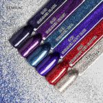 340 Gel Polish Semilac Shimmer Black 7ml - Image 4