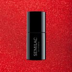 346 Gel Polish Semilac Chick Red Glitter 7ml