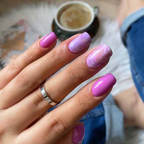 11 Semilac Nail Transfer Foil Pink Marble - Image 2