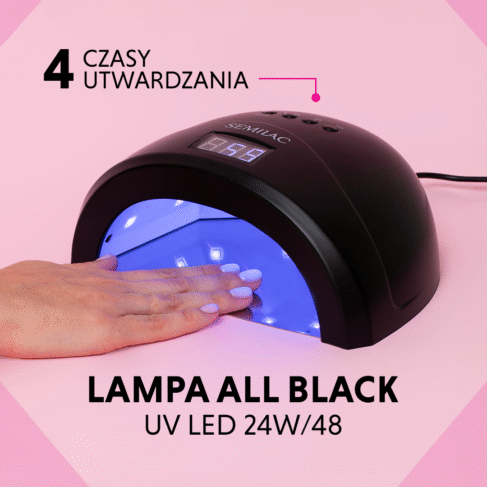Semilac Black UV LED Lamp 24W/48 All Black - Image 2