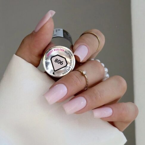 806 Semilac Smart Builder Glitter Delicate Pink 7ml - Image 2