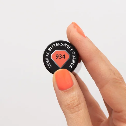 934 Gel Polish Semilac Bittersweet Orange 7 ml - Image 2
